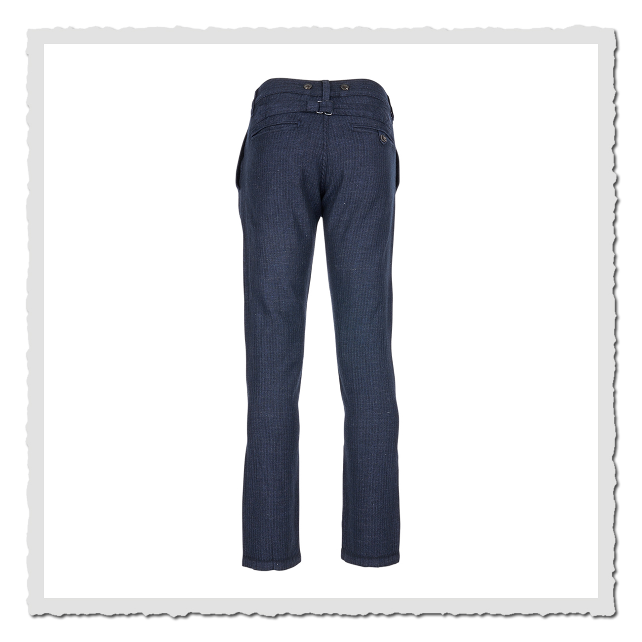 Pike Brothers 1947 Harvester Trousers Owen Blue Rückansicht freigestellt